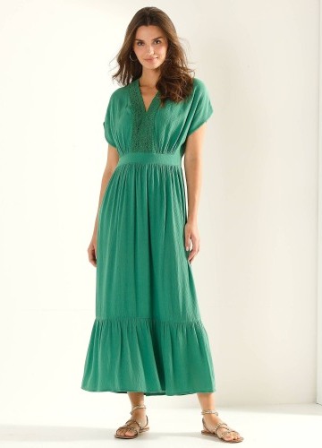 Dlhé šaty s macramé