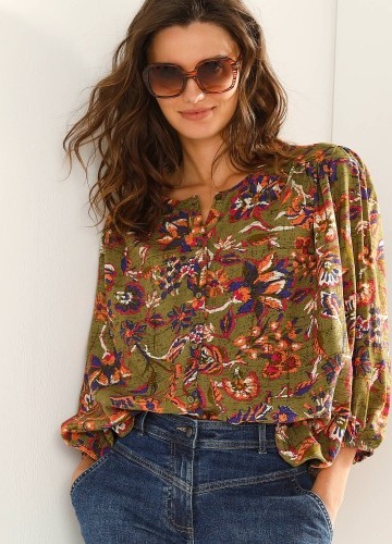 Košilová halenka se 3/4 rukávy