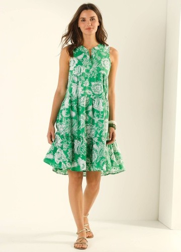 Šaty s volány a potiskem