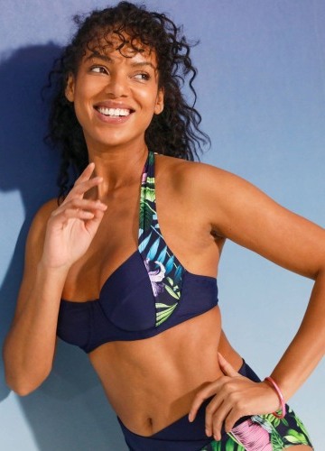 Plavková podprsenka s kosticemi a zavázáním vzadu Banna