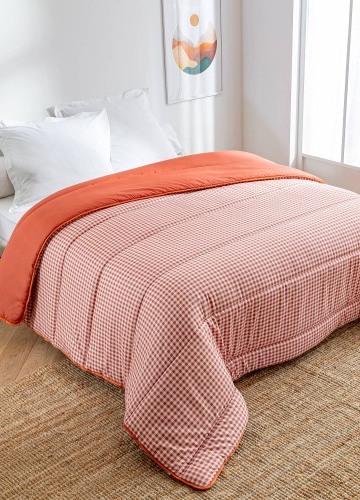 Prikrývka s vichy kockovaným vzorom, z mikrovlákna 200g/m2