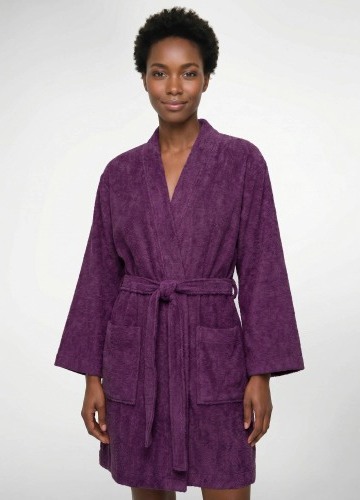 Krátky unisex župan s kimono golierom