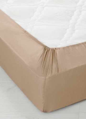 Bavlněné jednobarevné napínací prostěradlo s hloubkou rohů 40 cm