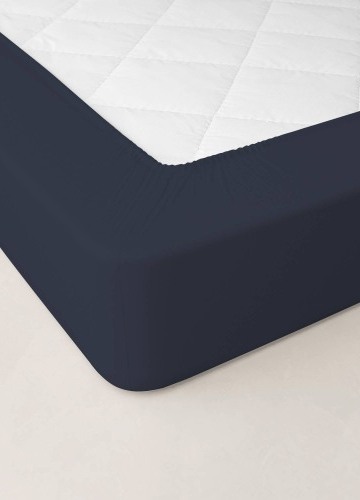 Jednobarevné perkálové napínací prostěradlo, hloubka rohů 40 cm