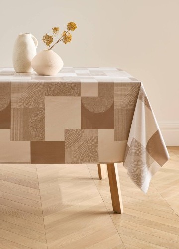 Voskovaný ubrus s patchwork vzorem