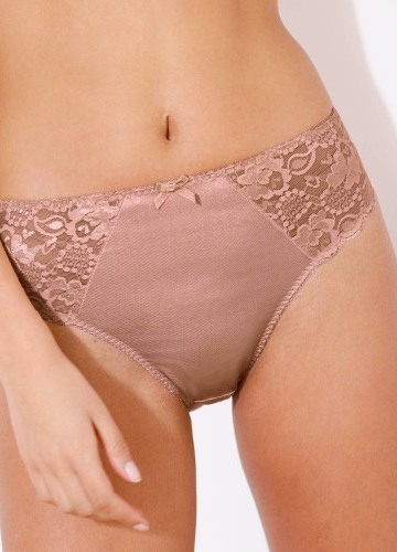 Sada 2 klasických kalhotek Avila zn.Confidence Lingerie® ze saténového úpletu s krajkou