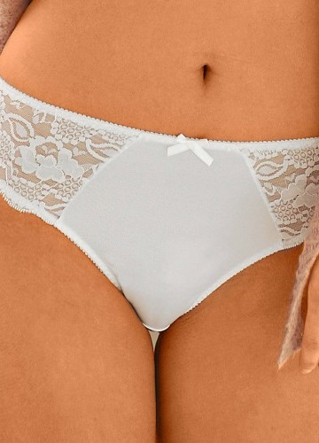 Sada 2 klasických kalhotek Avila zn.Confidence Lingerie® ze saténového úpletu s krajkou