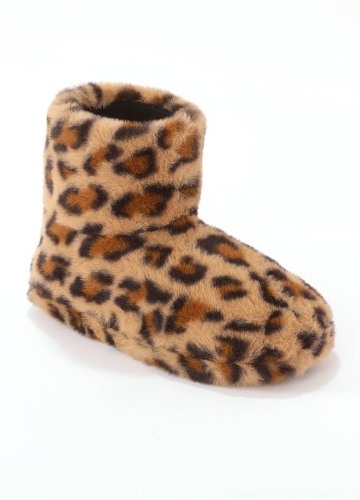 Hrejivé papuče s leopardím vzorom