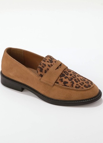 Mokasíny s leopardím vzorom