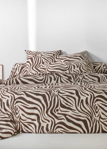 Povlečení Zebra s potiskem, bavlna 52 vláken/cm2