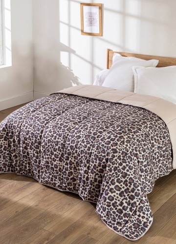Přikrývka s leopardím motivem, mikrovlákno 200 g/m2