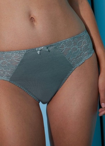 Sada 2 klasických kalhotek Avila zn.Confidence Lingerie® ze saténového úpletu s krajkou