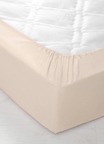 Bavlněné jednobarevné napínací prostěradlo s hloubkou rohů 40 cm