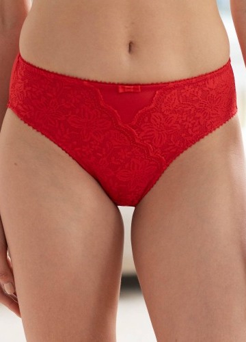 Sada 2 kalhotek midi s vysokým pasem, krajkou a tylem Guspini zn. Confidence Lingerie
