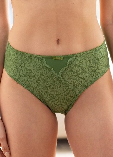 Sada 2 kalhotek midi s vysokým pasem, krajkou a tylem Guspini zn. Confidence Lingerie