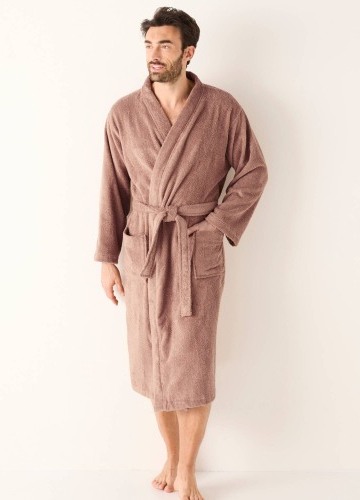 Jednofarebný župan z buklé froté zn. Colombine® s kimono golierom