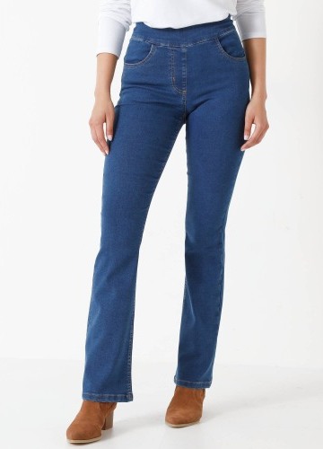 Strečové bootcut džegíny, pro vysokou postavu