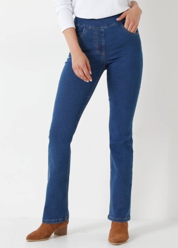 Strečové bootcut džegíny, pro malou postavu