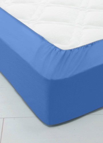 Bbavlnená jednofarebná napínacia plachta s hĺbkou rohov 40 cm