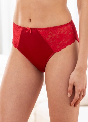 Súprava 2 klasických nohavičiek Avila zn. Confidence Lingerie® zo saténového úpletu s čipkou