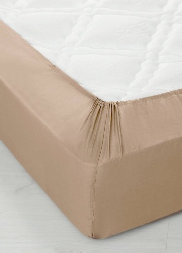 Bavlnená jednofarebná napínacia plachta zn. Colombine® s hĺbkou rohov 32 cm