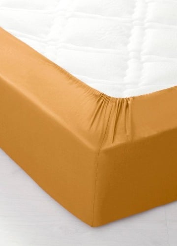 Bavlnená jednofarebná napínacia plachta zn. Colombine® s hĺbkou rohov 32 cm