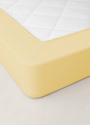 Jednobarevné perkálové napínací prostěradlo, hloubka rohů 40 cm