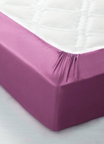 Bavlnená jednofarebná napínacia plachta zn. Colombine® s hĺbkou rohov 32 cm