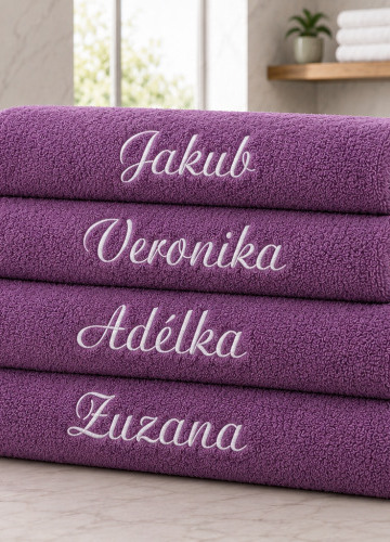 Froté ručník s výšivkou