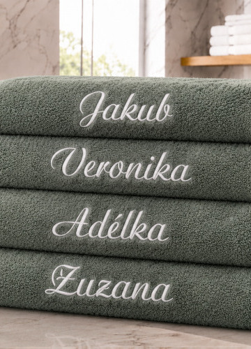 Froté ručník s výšivkou