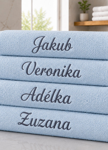 Froté ručník s výšivkou