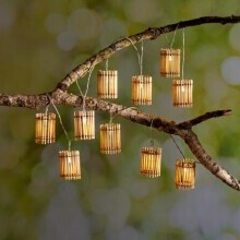 10LED bambusový světelný řetěz