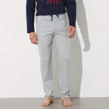 Jednobarevné pyžamové kalhoty, šedý melír