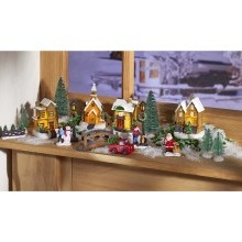 18dílný set dekorací Vánoční vesnice