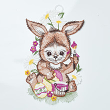 Textilná dekorácia "Zajačik"