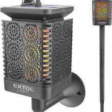 Lampa solarna z płonącym ogniem