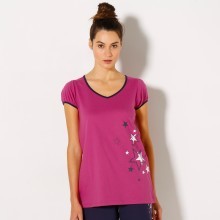 Jednobarevné tričko hvězdičky, s kr. rukávy, bavlněný žerzej