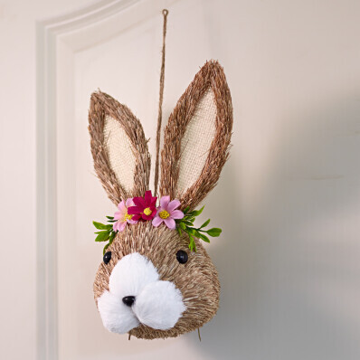 Felfüggeszthető húsvéti dekoráció 'Nyuszi virágokkal'