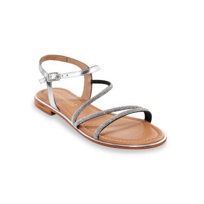 Kožené štrasové sandály Hoctavy