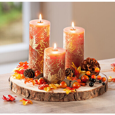 Zestaw do dekoracji ze świecami "Jesień"