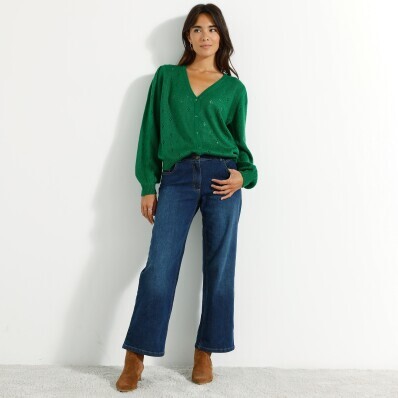 Stretch mohair touch pulóver