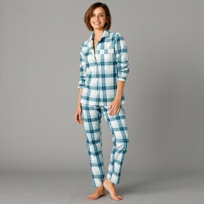 Flanelové pyžamo, kockované