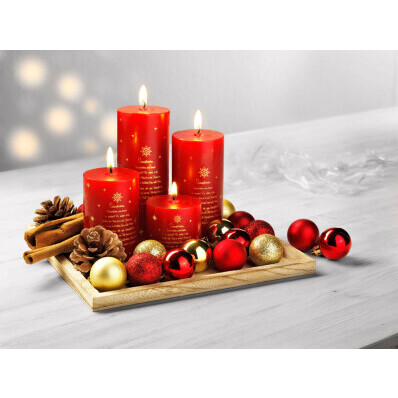 Set decorativ cu lumânări de Crăciun