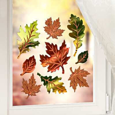 Okenní obrázky "Podzimní listy"