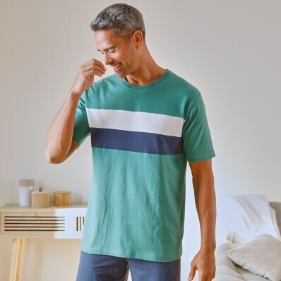 Pyžamové tričko s krátkými rukávy, zelené