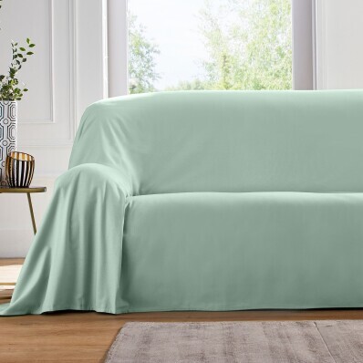 Lniany pokrowiec na sofę Colombine w jednolitym kolorze