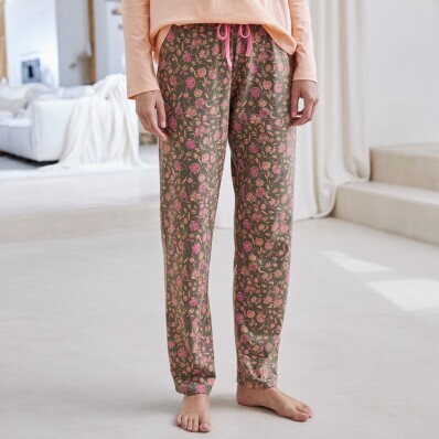 Pyžamové kalhoty s potiskem květin "Bohème"