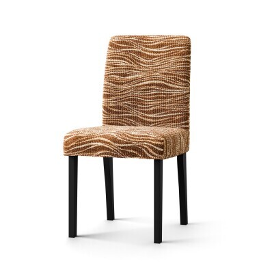 Husă bi-flexibilă cu imprimeu în valuri pentru scaun rustic