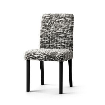 Husă bi-flexibilă cu imprimeu în valuri pentru scaun rustic