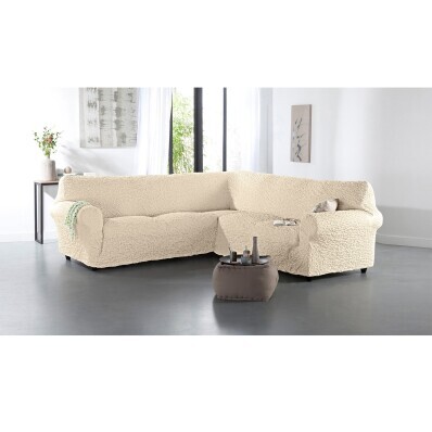 Husă extra elastică cu model în relief pentru canapea de colț